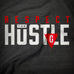 Respect the Hustle T-shirt – Charcoal premium fitted crew with red and white print.