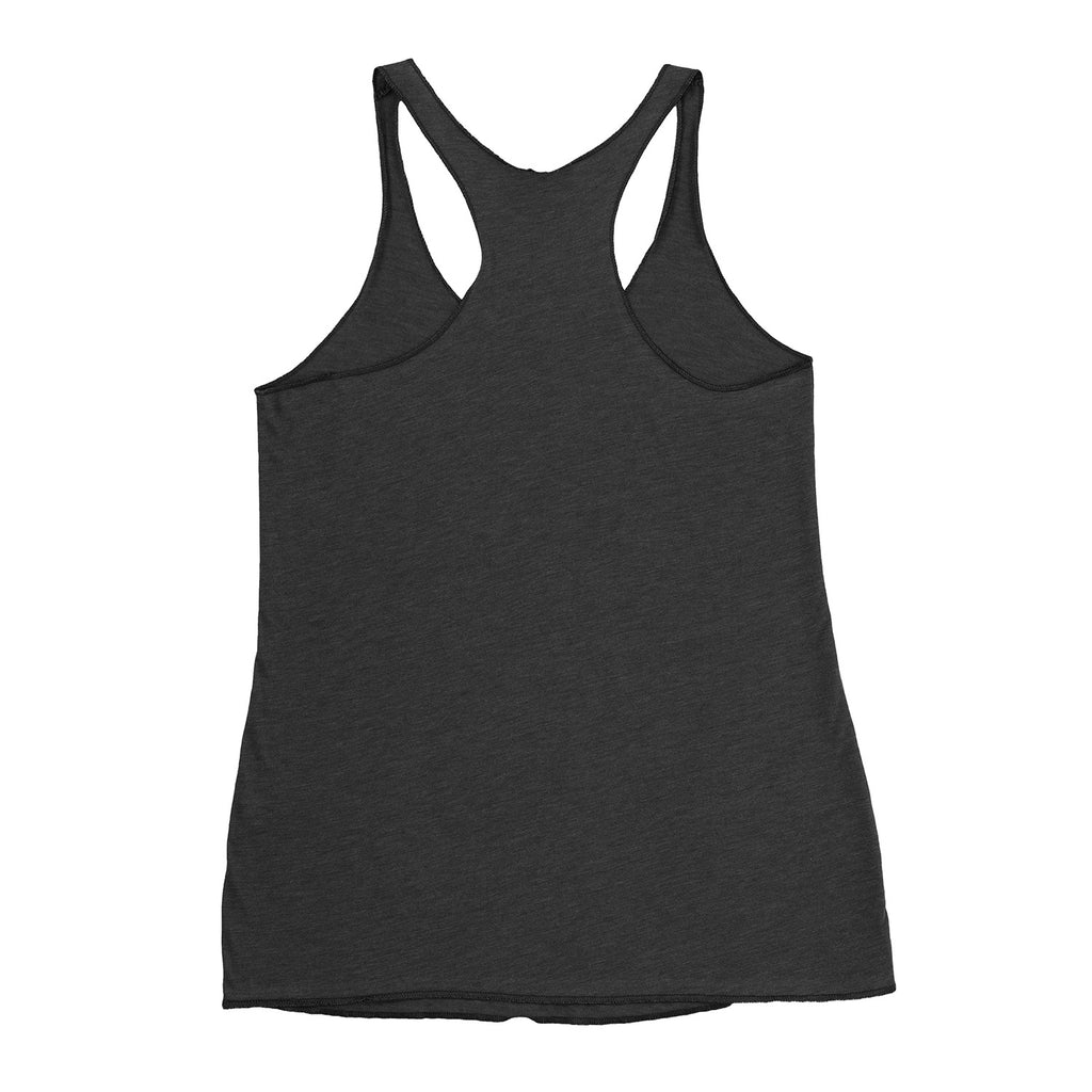 Women's Straight GAINSTER Tank Top - Black with Light Gray Print
