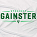 Women's Straight GAINSTER Tee - White premium fitted crew with two-tone green print