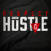 Respect the Hustle T-shirt – Black premium fitted crew with red and white print.