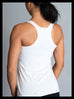 Women's Straight GAINSTER Tank Top - Athletic White with Black Print