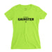 Women's Straight GAINSTER Tee - Neon green premium fitted crew with black print